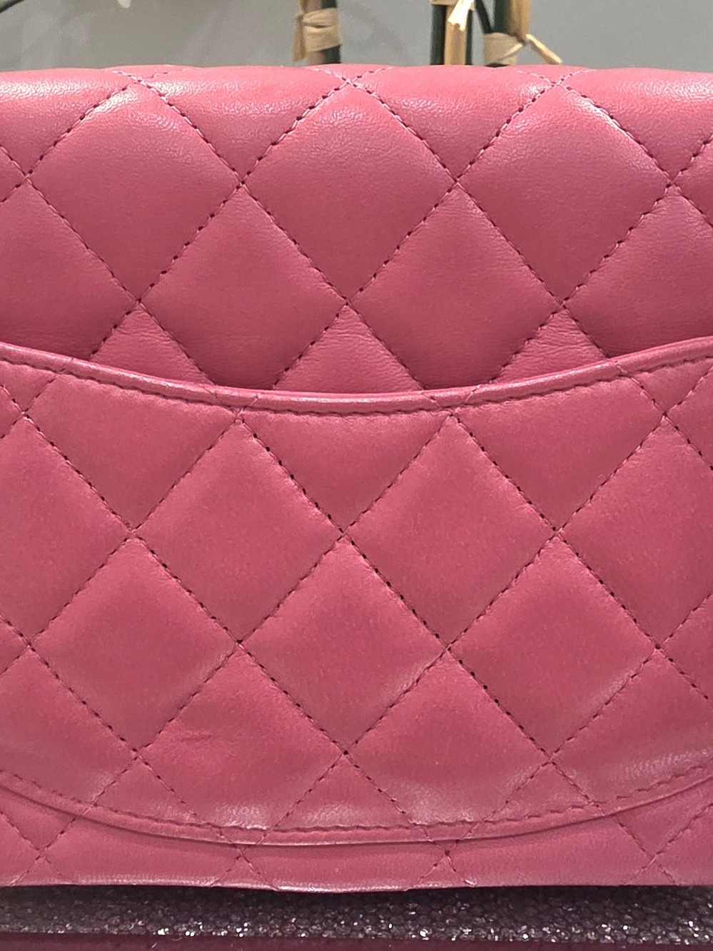 CHANEL Pink Quilted Mini Flap Bag with Gold CC - Picture 3 of 17